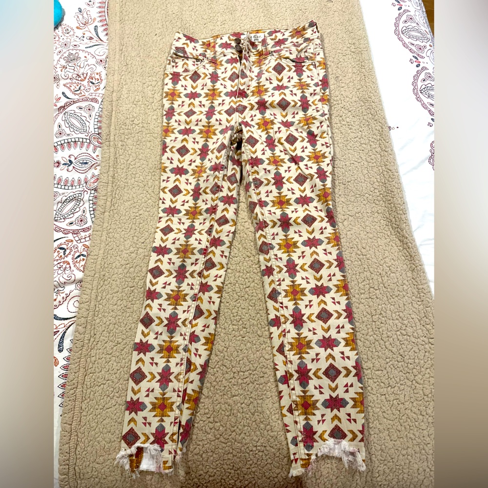Free people southwestern printed jeans